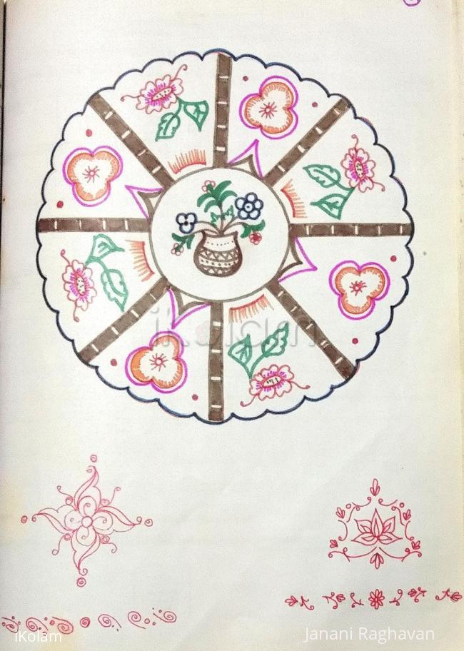 Rangoli: Kolam Notebook Kolams- 86