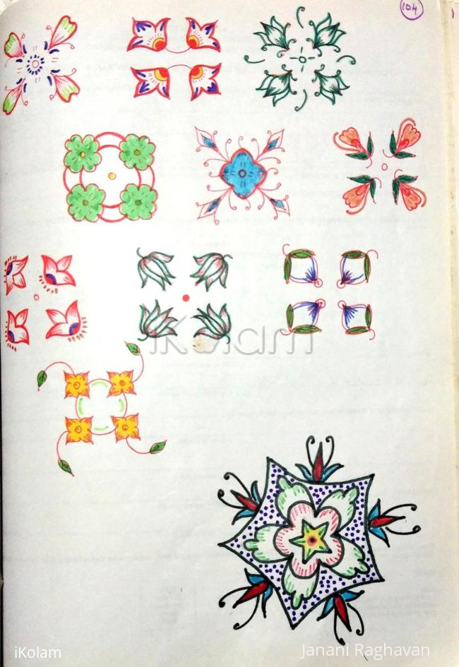 Rangoli: Kolam Notebook Kolams- 89