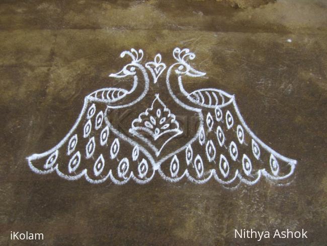 Rangoli: Peacock Kolam