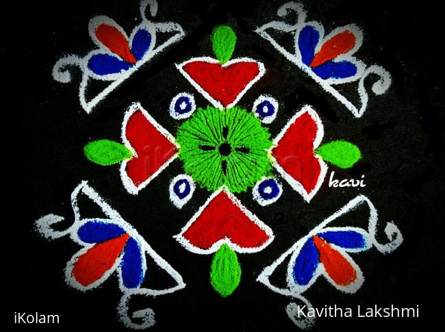 Rangoli: 7-7 straight dots kolam