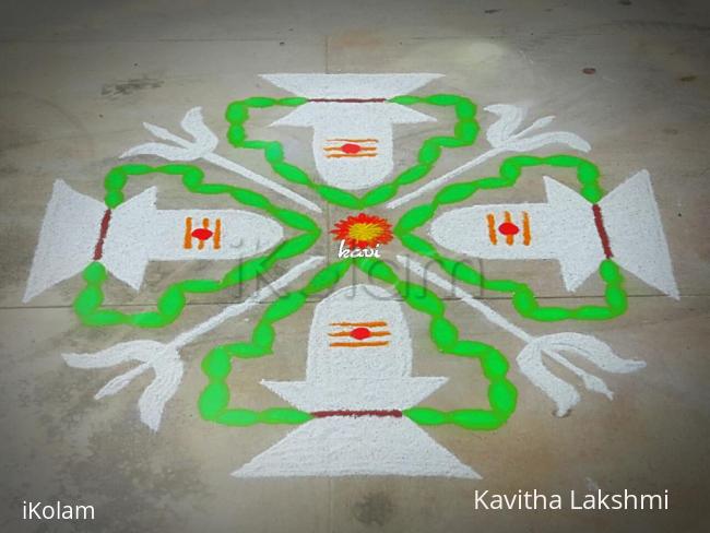 Rangoli: Pani Lingam kolam