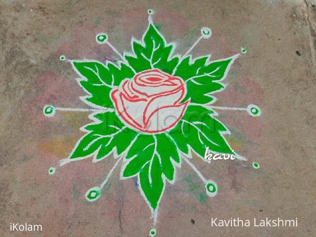 Rangoli: Navarathri Day 2: color code: green