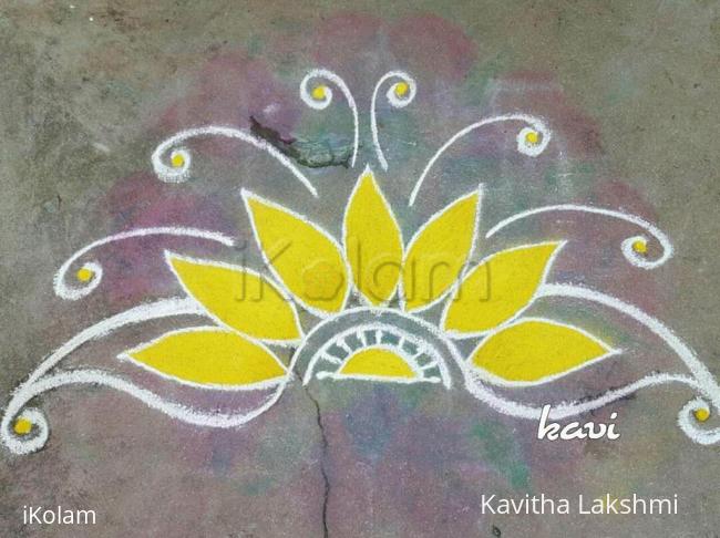 Rangoli: Navarathri Day 1: color code: yellow