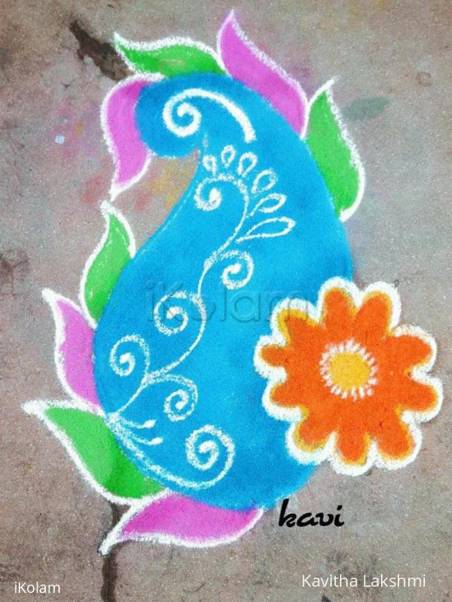 Rangoli: Mango design 