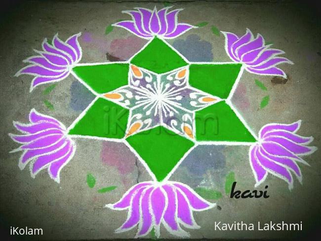 Rangoli: Lotus rangoli 