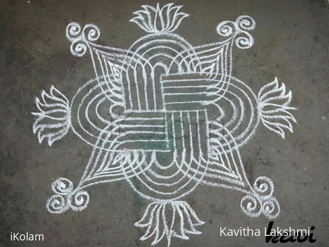 Rangoli: Simple padi kolam