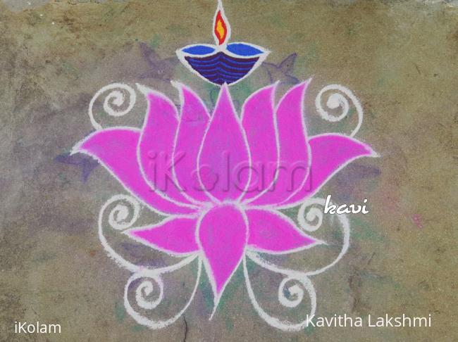 Rangoli: Navarathri Day 8 : color code: Pink