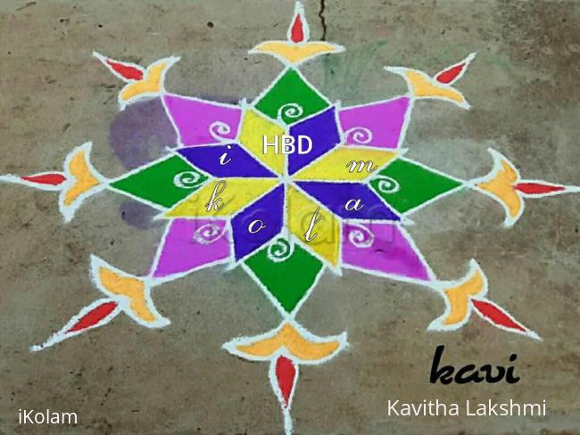 Rangoli: HBD ikolam