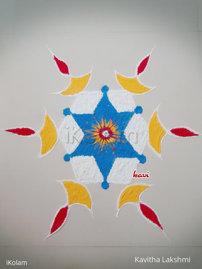 Rangoli: Multi diyas kolam 