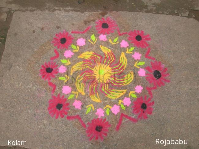 Rangoli: Aadi velli rangoli 5