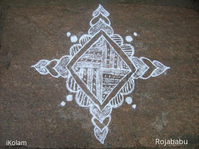 Rangoli: White rangoli