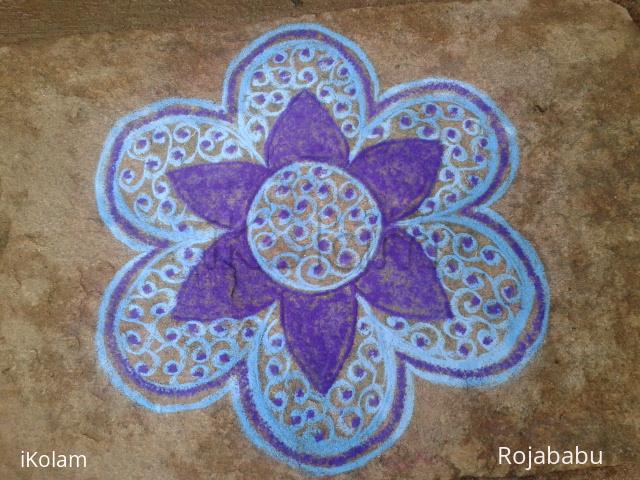 Rangoli: margali 7thday rangoli