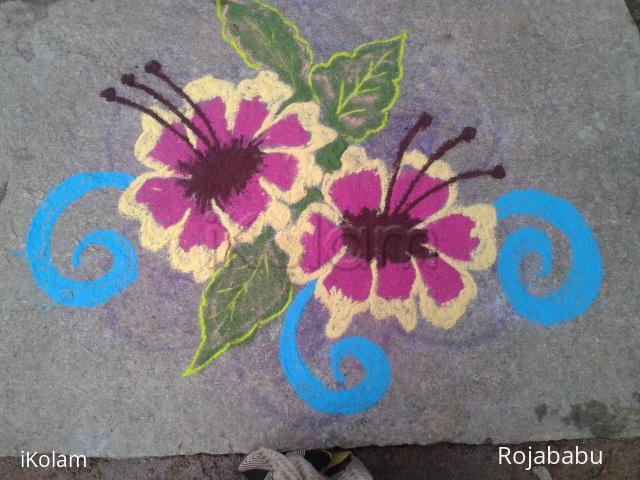 Rangoli: margali 8thday rangoli