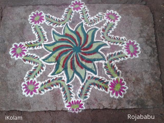 Rangoli: margali 15th day kolam