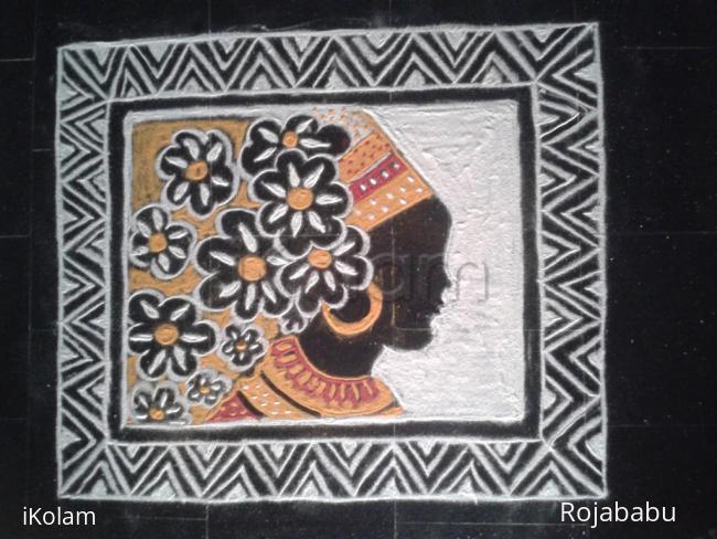 Rangoli: womansday kolam