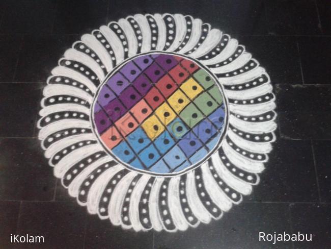 Rangoli: multi colour kolam