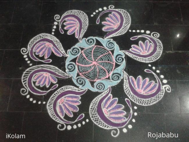 Rangoli: Margali kolam 8