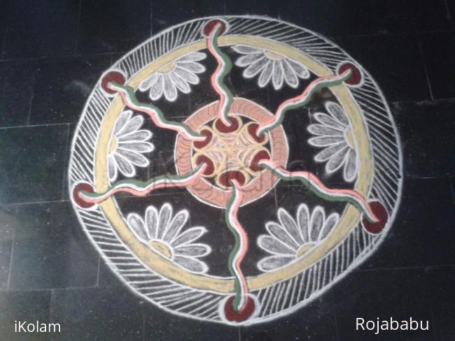 Rangoli: Republic day kolam