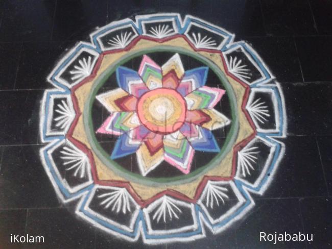 Rangoli: multi colour rangoli