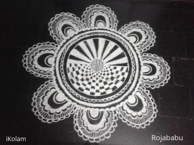 Rangoli: Only white kolam