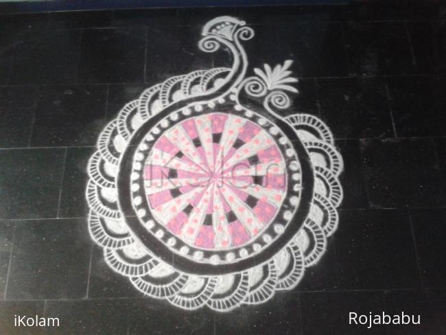 Rangoli: pink rangoli