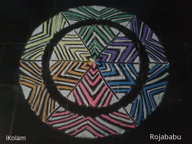 Rangoli: Multi colour rangoli