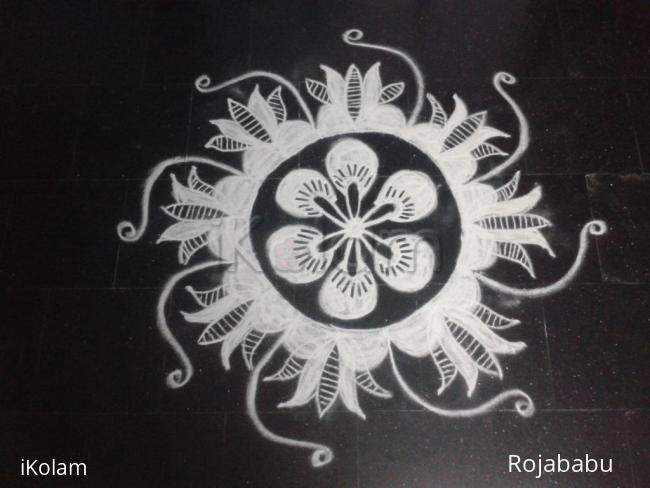 Rangoli: white rangoli