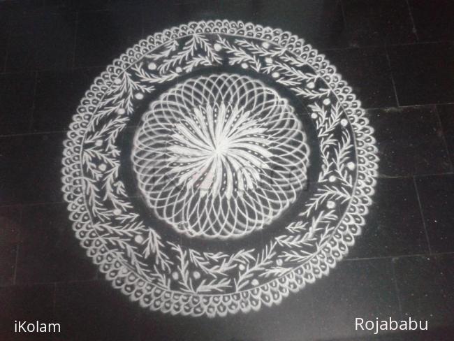 Rangoli: white rangoli