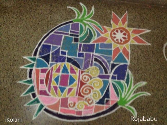 Rangoli: pongal rangoli