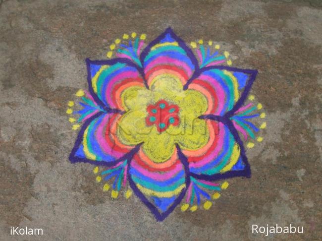 Rangoli: Rainbow rangoli