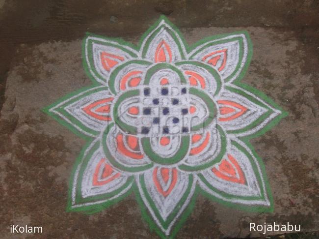 Rangoli: Happy Independence Day to all Indians!!!!!