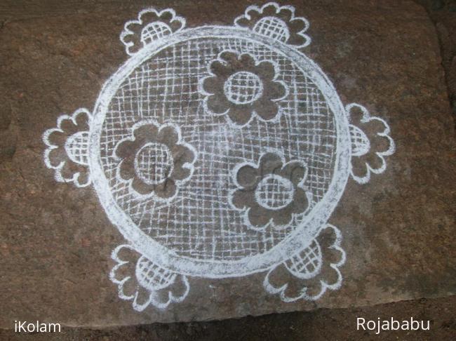 Rangoli: regular white 3