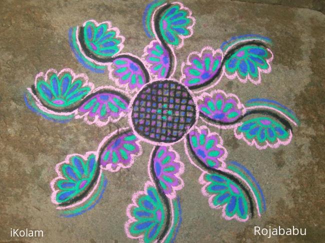 Rangoli: karthigai first day kolam