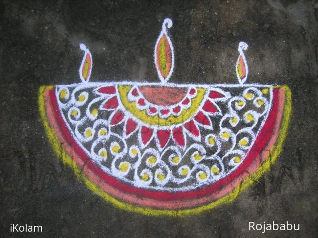 Rangoli: karthigai rangoli