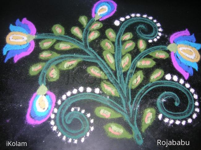 Rangoli: margali 4thday rangoli