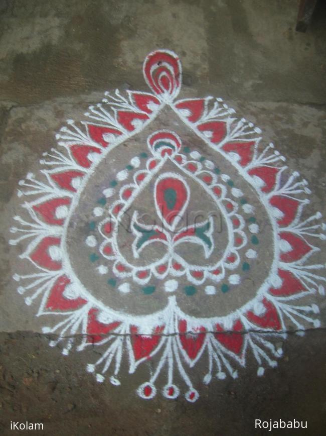 Rangoli: free hand margali rangoli