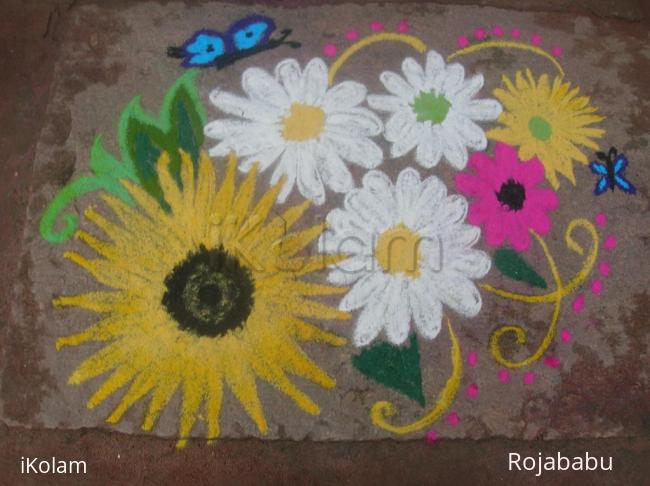 Rangoli: flower rangoli