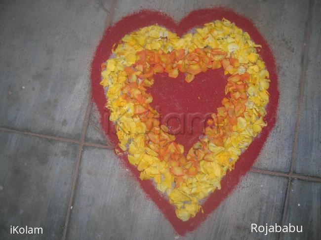 Rangoli: valentine rangoli-3