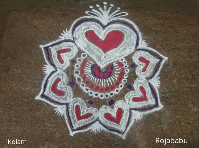 Rangoli: margali 14th day kolam