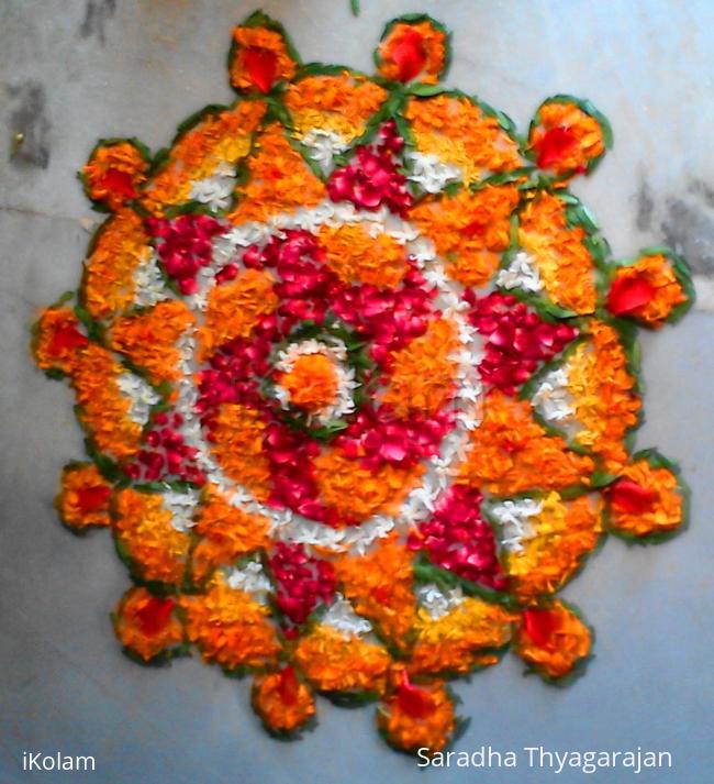 Rangoli: onam pookkalam 2013