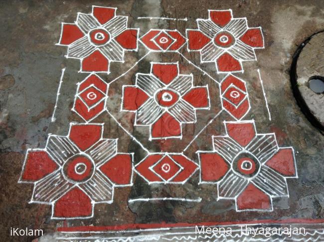 Rangoli: navarathri kolam