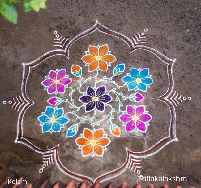 Rangoli: Flower rangoli