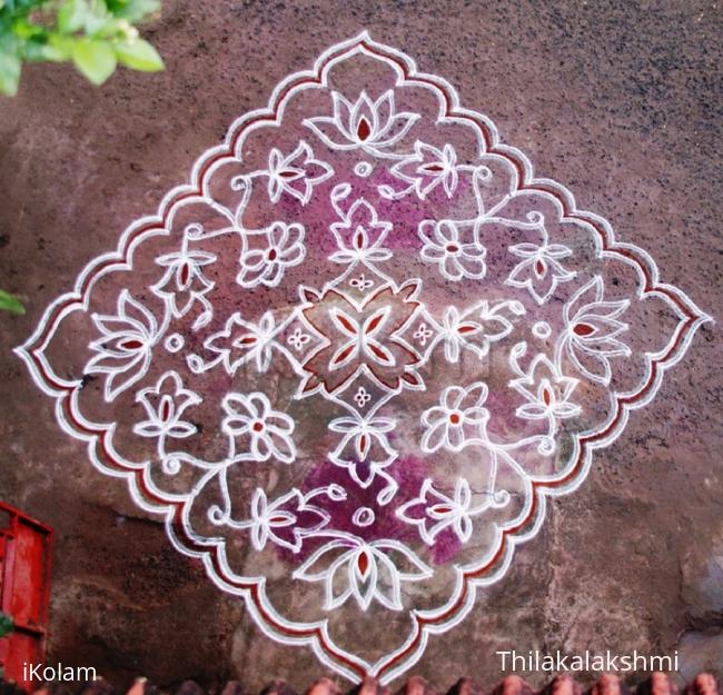 Rangoli: Dotted Flower kolam