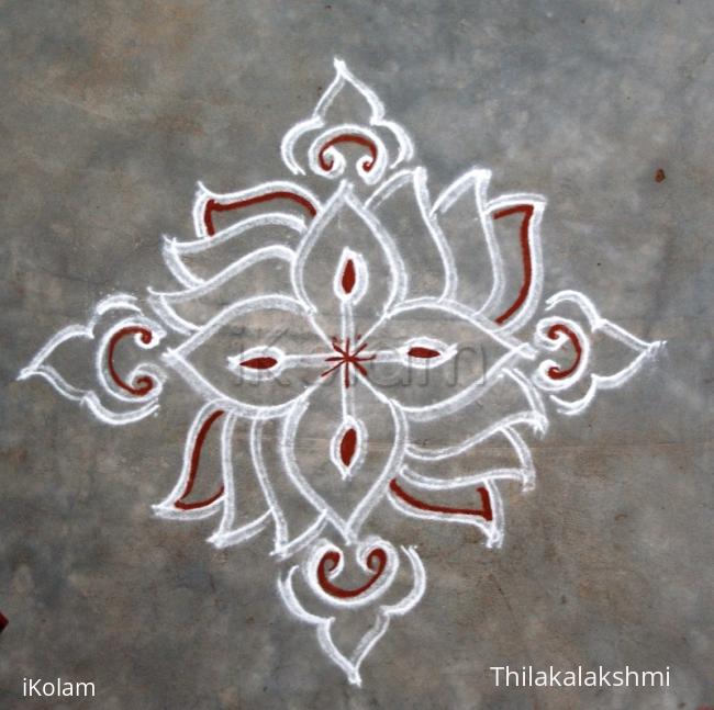 Rangoli: Lotus kolam