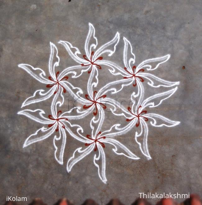 Rangoli: Curled Lilies