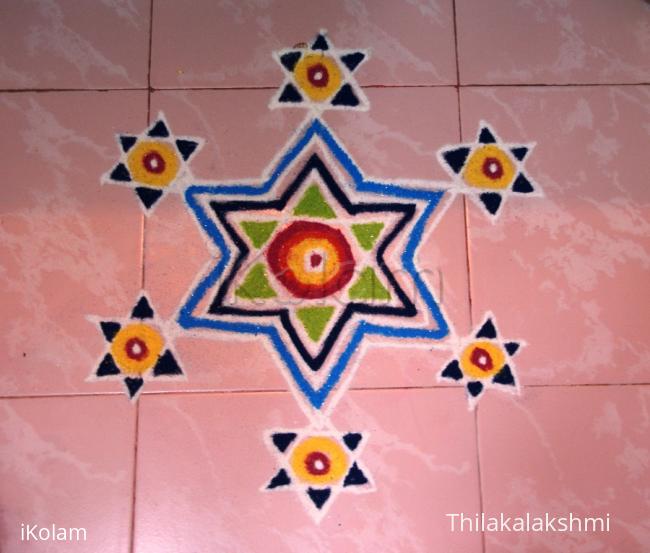 Rangoli: Multi star rangoli