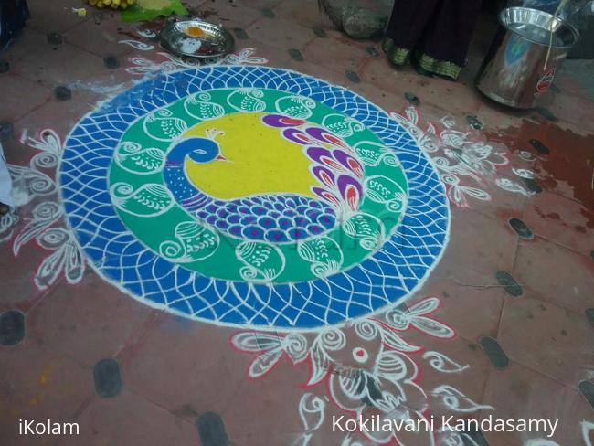 Rangoli: Peacock  rangoli