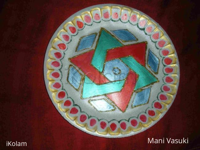 Rangoli: Aarthi plate