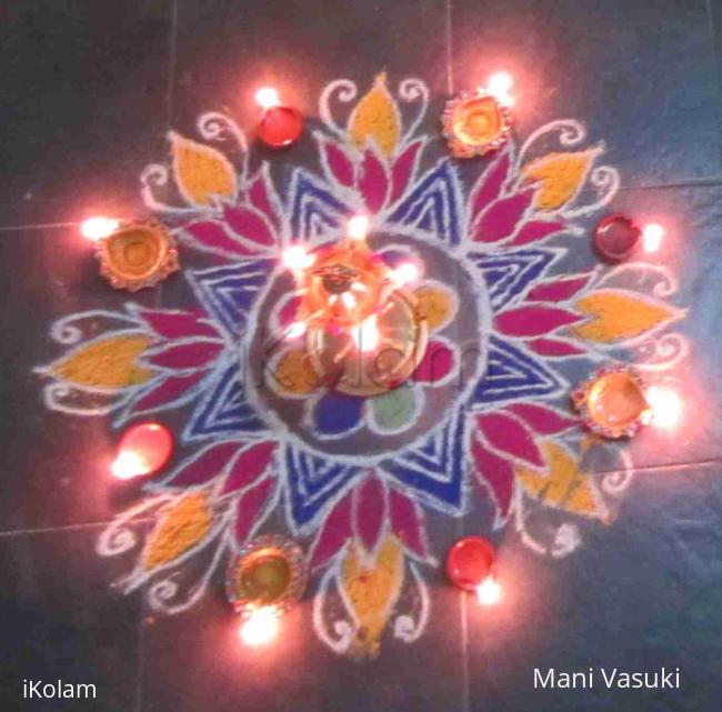 Rangoli: karthigai deepam rangoli