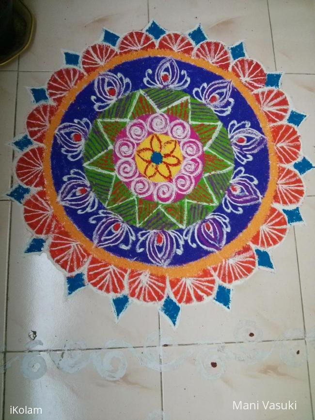 Rangoli: Freehand  design 